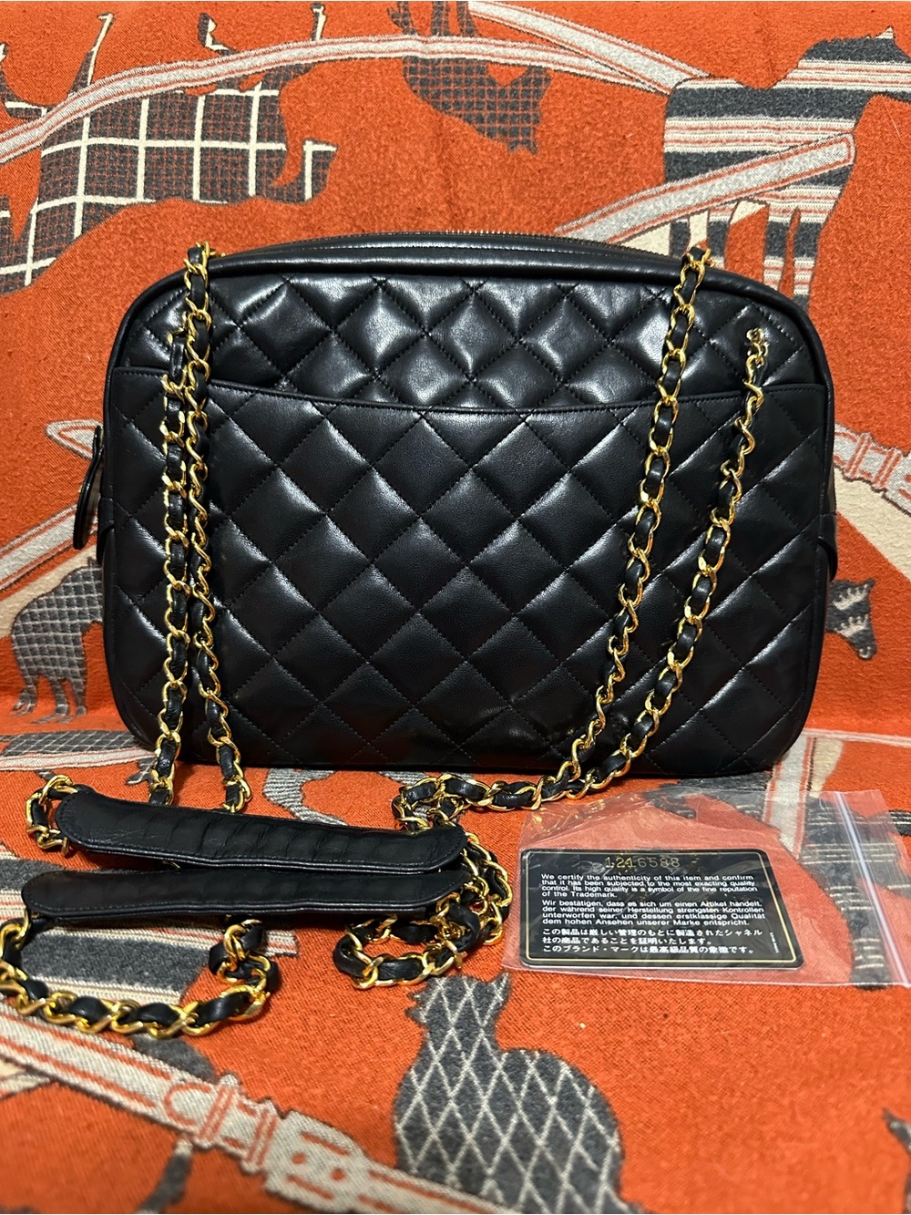 CHANEL ❤️🌟1216588 QUILTED LAMBSKIN W/ 24k GOLD-PLATED HARDWARE⭐️